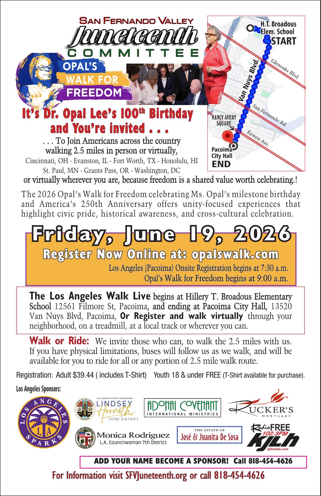 Opal's Walk for Freedom 2026 flyer